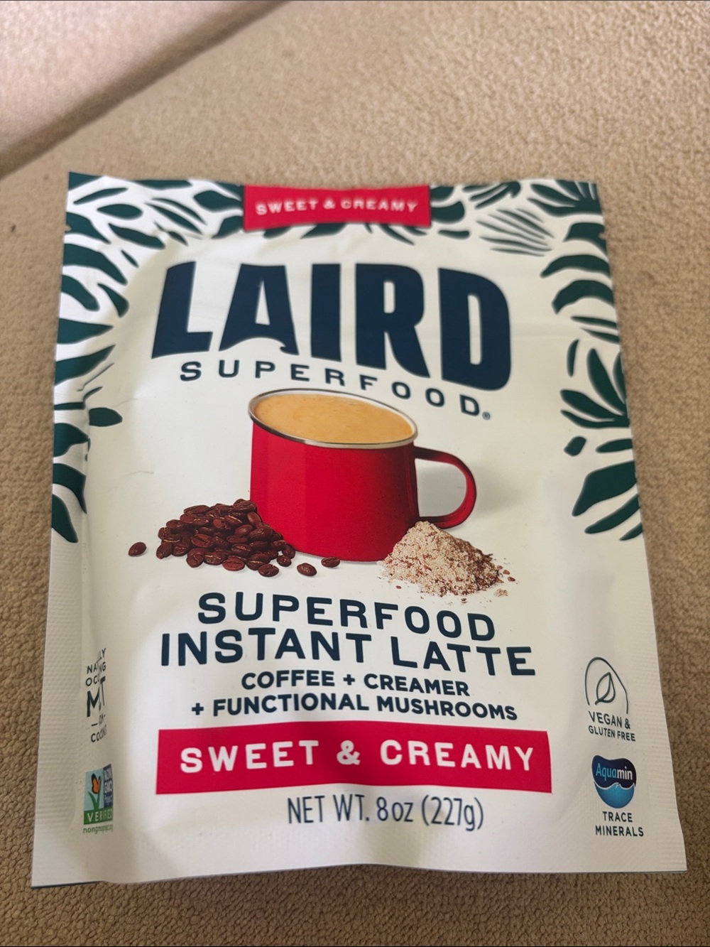 Laird Superfood Sweet & Creamy Instant Latte - Red